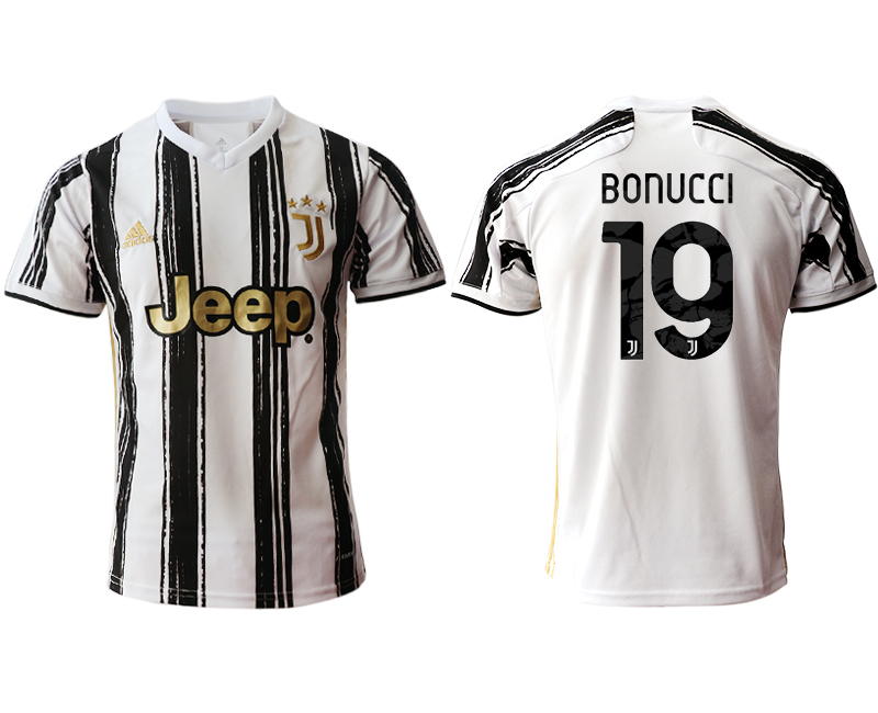 Men 2020-2021 club Juventus home aaa version #19 white Soccer Jerseys